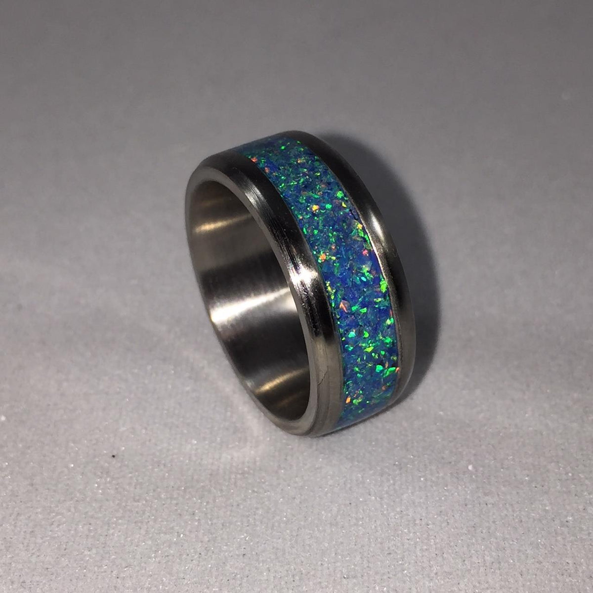 How to Make a Titanium Engagement Ring with Crushed Opal Inlay The Opal Dealer