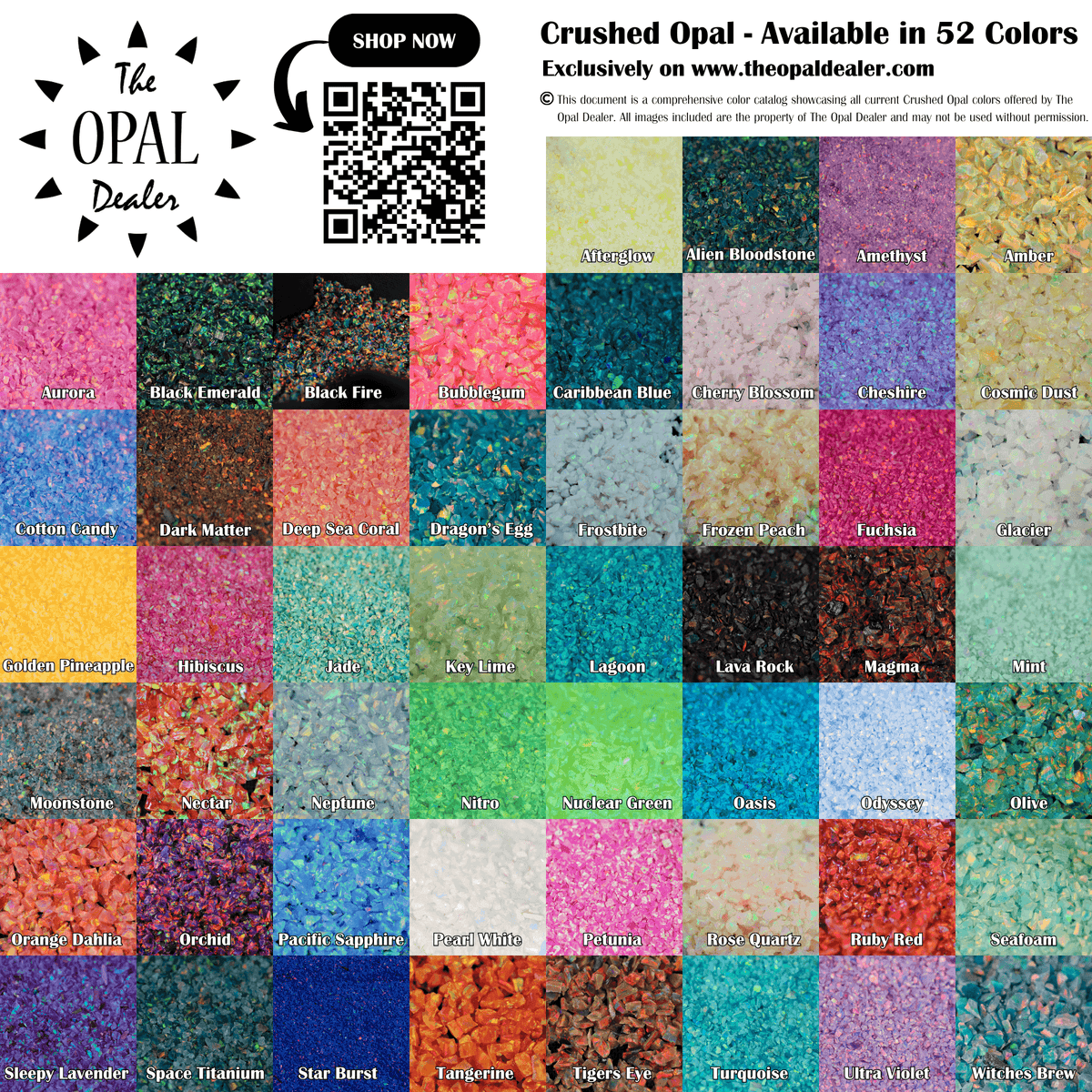 Crushed Opal Value Pack - 25G of Fine Crushed Opal for Inlay