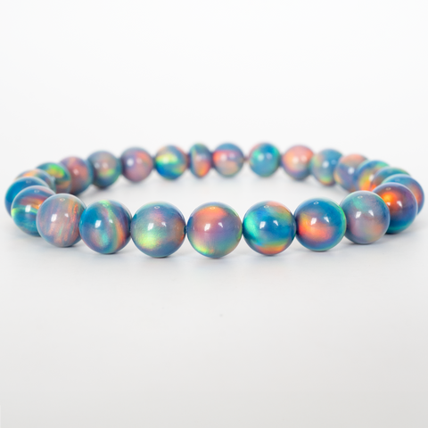 Blue Haze Opalescence Beaded Bracelet - New Design