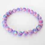 Lilac Galaxy Opalescence Beaded Bracelet - New Design