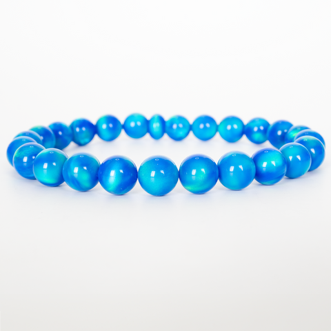 Ocean Blue Opalescence Beaded Bracelet - New Design