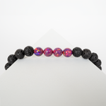 Orchid Opal & Lava Stone Beaded Bracelet - New Design