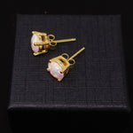 Pearl White Opal Stud Earrings