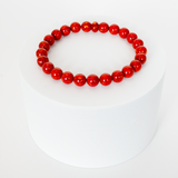 Ruby Red Opal Beaded Bracelet - New Design