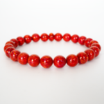 Ruby Red Opal Beaded Bracelet - New Design
