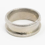 Damascus Ring Blank 8mm Wide 4mm Channel