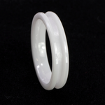 White Ceramic Ring Blank 4mm Wide 2mm Channel