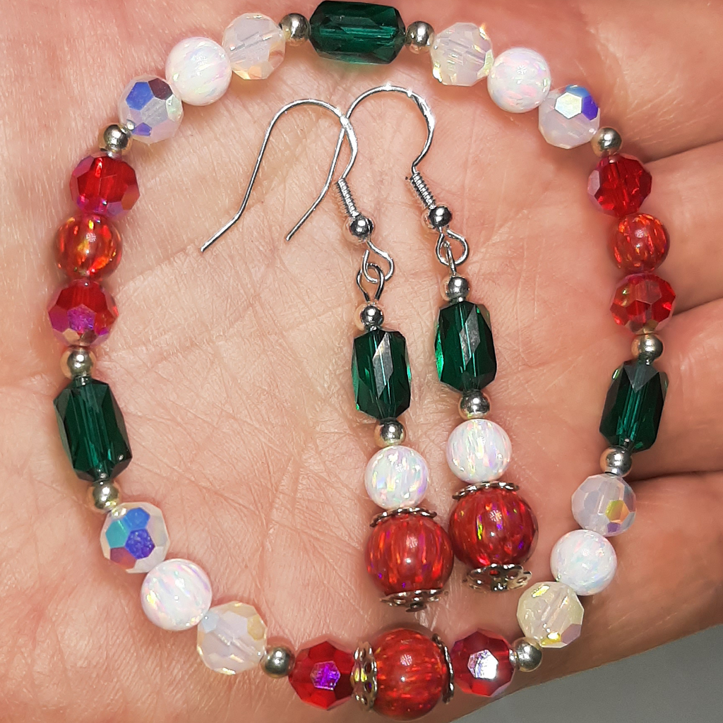 How to Make Holiday Inspired Opal Earrings & a Matching Opal Bracelet