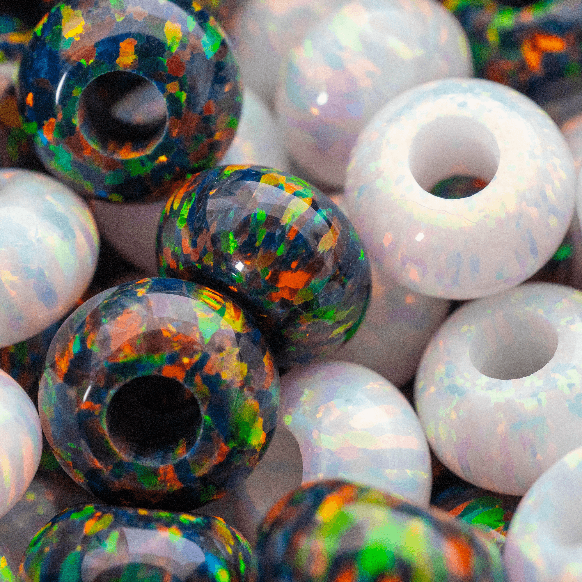 Rondelle Opal Beads - Lab-Grown Opal Spacer Beads for Jewelry – The ...