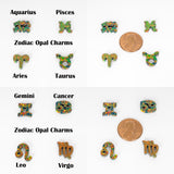 Black Fire Opal Zodiac Charm