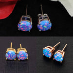 Cotton Candy Opal Stud Earrings