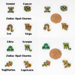 Black Fire Opal Zodiac Charm