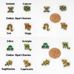 Black Fire Opal Zodiac Charms