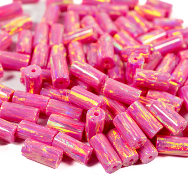 Aurora Opal Tube Beads