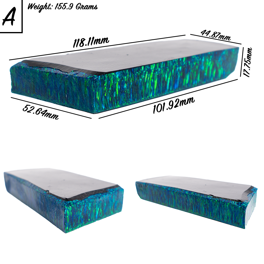 Black Emerald Astral Opal Rough Stack | Synthetic Polymer Impregnated Opal Bulk Slab | The Opal Dealer