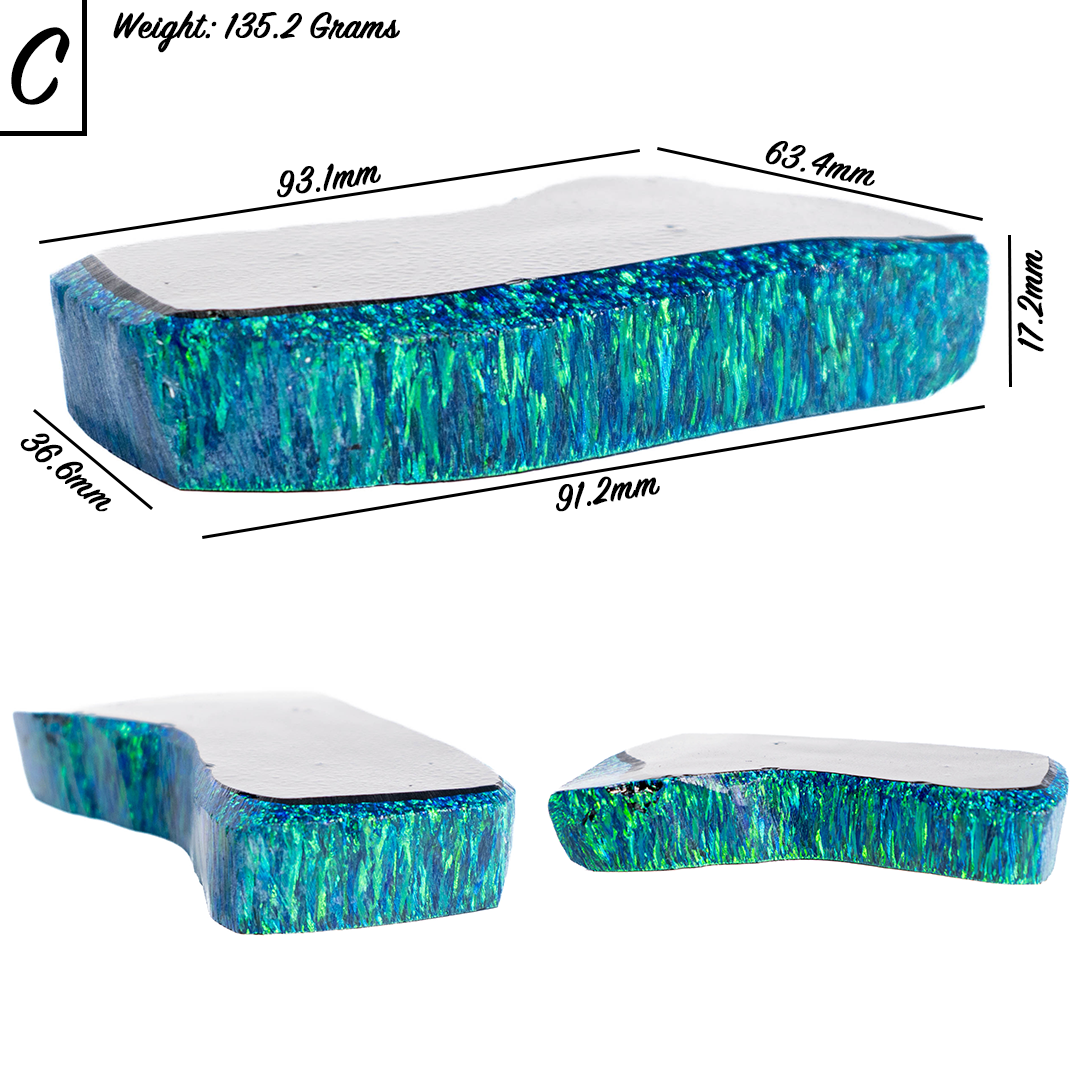Black Emerald Astral Opal Rough Stack | Synthetic Polymer Impregnated Opal Bulk Slab | The Opal Dealer