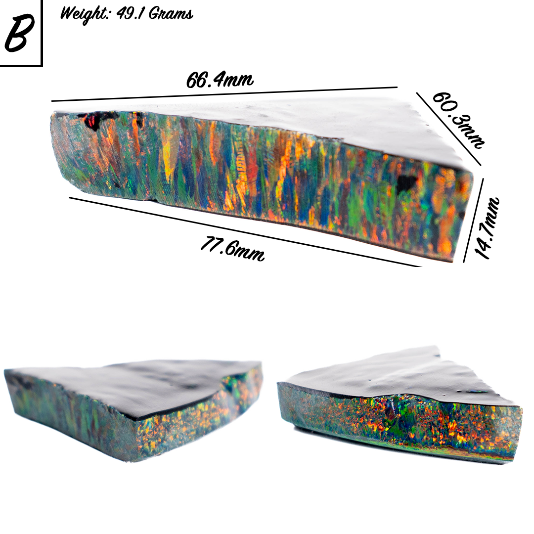Black Fire Astral Opal Rough Stack | Synthetic Polymer Impregnated Opal Bulk Slab | The Opal Dealer