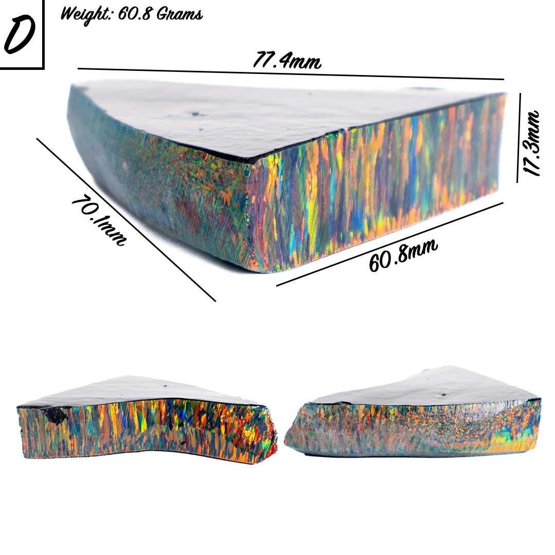 Black Fire Astral Opal Rough Stack | Synthetic Polymer Impregnated Opal Bulk Slab | The Opal Dealer