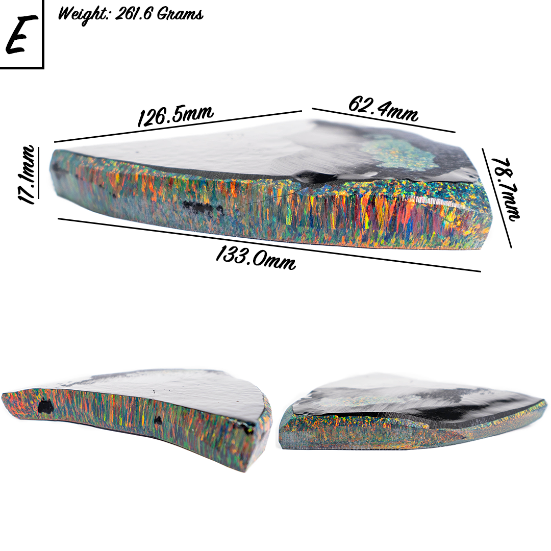Black Fire Astral Opal Rough Stack | Synthetic Polymer Impregnated Opal Bulk Slab | The Opal Dealer