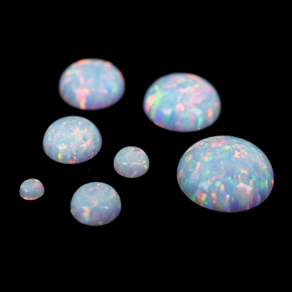 Blizzard Blue Opal Round Cabochon