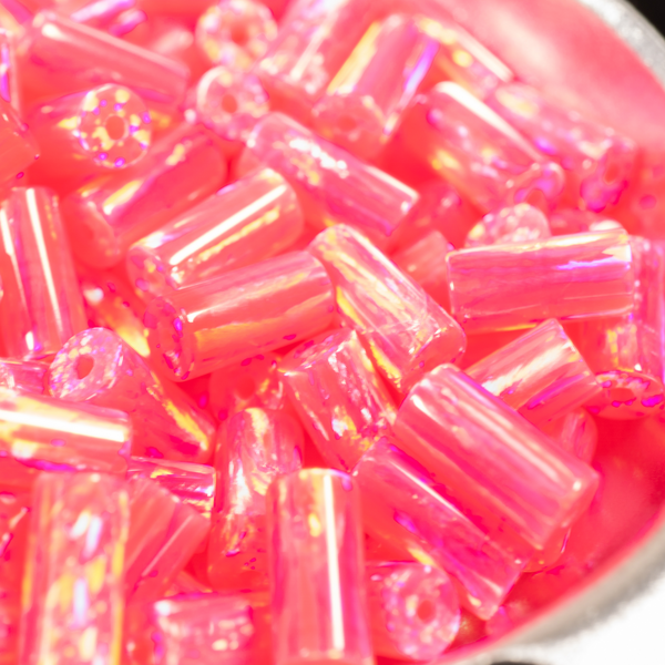 Bubblegum Opal Tube Beads