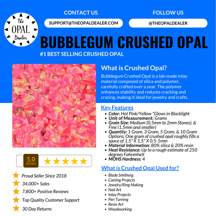 Bubblegum Crushed Opal - The Opal Dealer