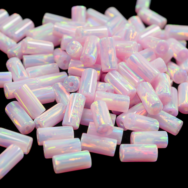 Cherry Blossom Opal Tube Beads