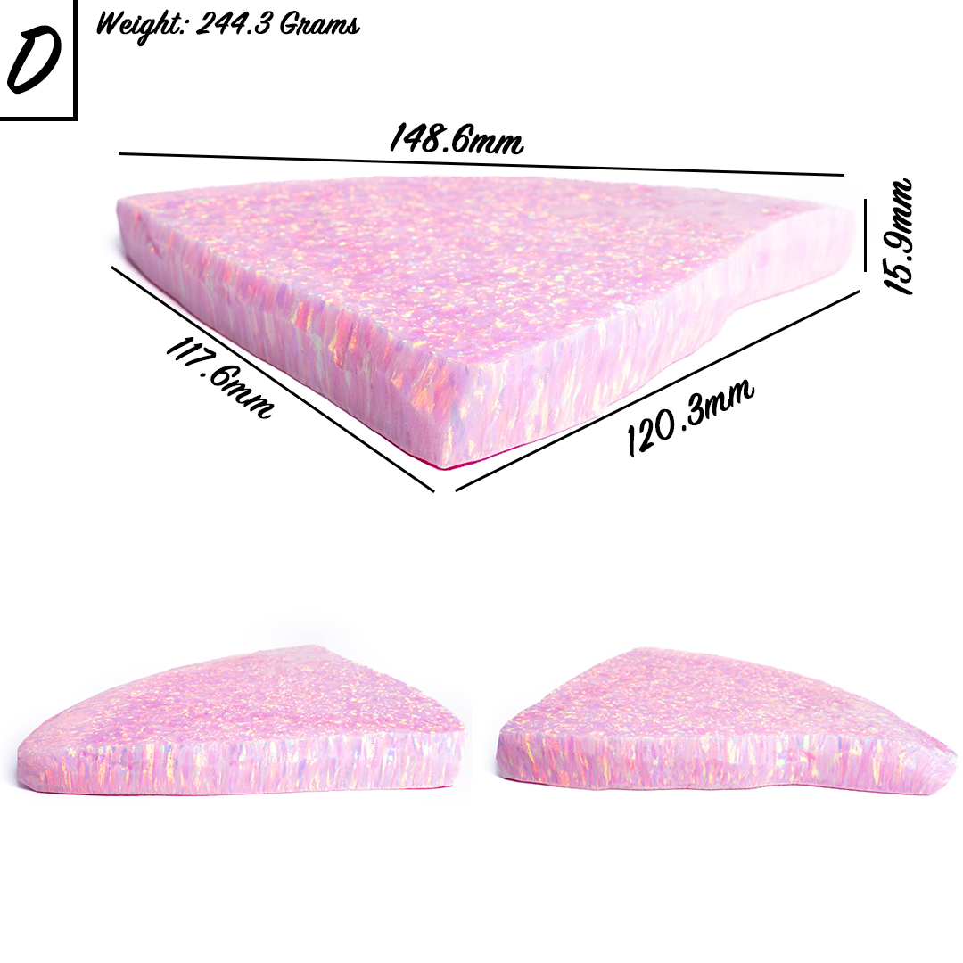 Cherry Blossom Synthetic Astral Opal Slabs Stacked - Bulk Lab-Grown Pink Opal | The Opal Dealer
