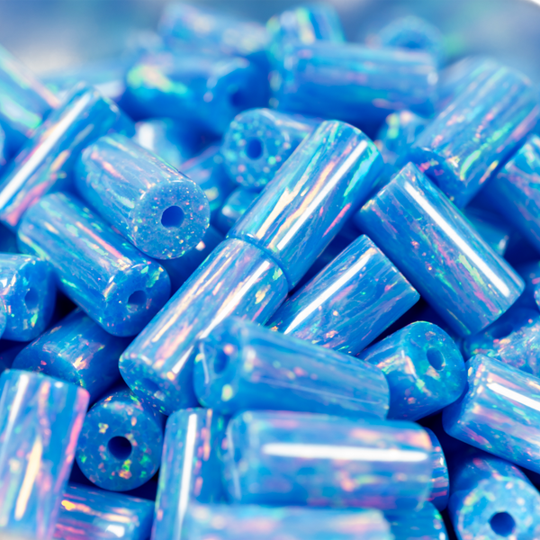 Cotton Candy Opal Tube Beads
