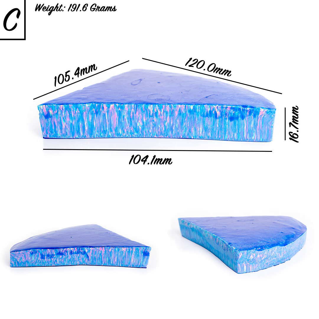 Cotton Candy Blue & Pink Synthetic Astral Opal - Lab-Created Polymer Impregnated Opal | The Opal Dealer