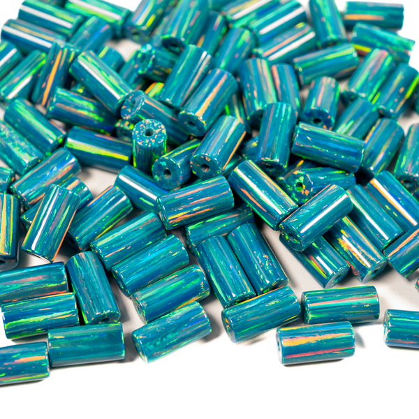 Dragon's Egg Opal Round Tube Beads