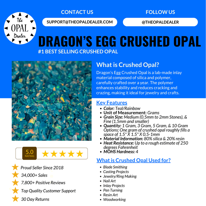 Dragon's Egg Crushed Opal - The Opal Dealer