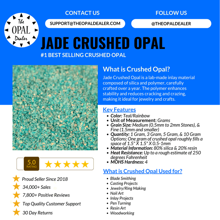 Jade Crushed Opal - The Opal Dealer