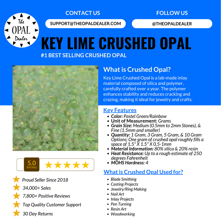 Key Lime Crushed Opal - The Opal Dealer