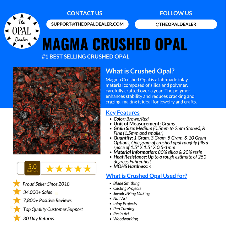 Magma Crushed Opal - The Opal Dealer
