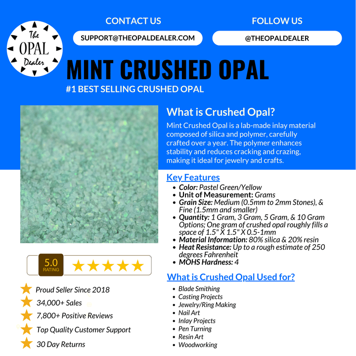 Mint Crushed Opal - The Opal Dealer