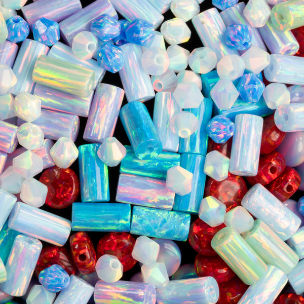 Astral Opal™ Specialty Bead Soup Value Bundle - Bicones, Coins, & Tubes