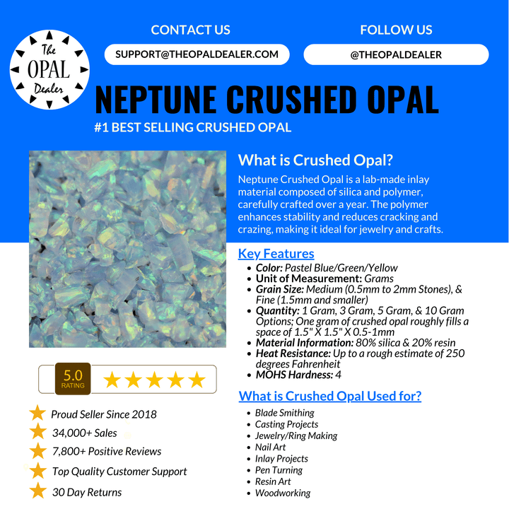 Neptune Crushed Opal - The Opal Dealer