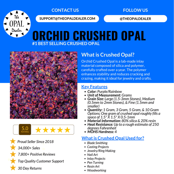 Orchid Crushed Opal - The Opal Dealer