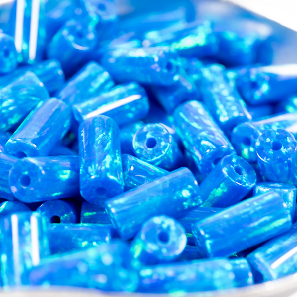 Pacific Sapphire Opal Round Tube Beads