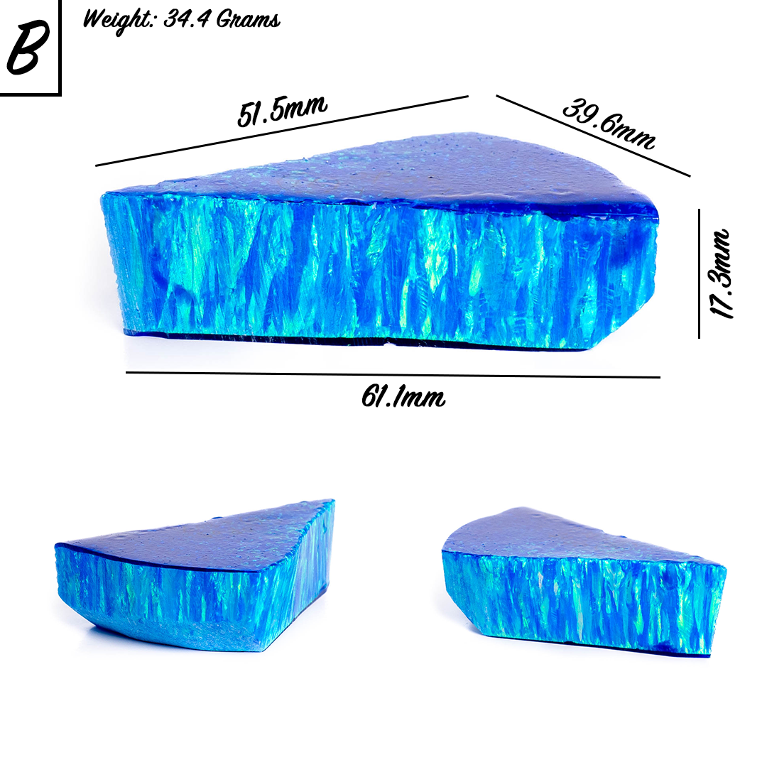 Pacific Sapphire Blue Synthetic Astral Opal - Lab-Created Polymer Impregnated Opal | The Opal Dealer
