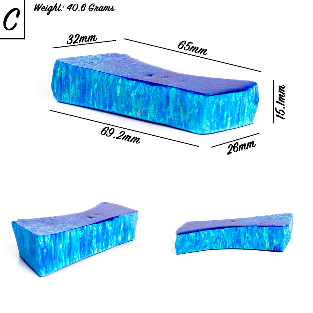 Pacific Sapphire Blue Synthetic Astral Opal - Lab-Created Polymer Impregnated Opal | The Opal Dealer