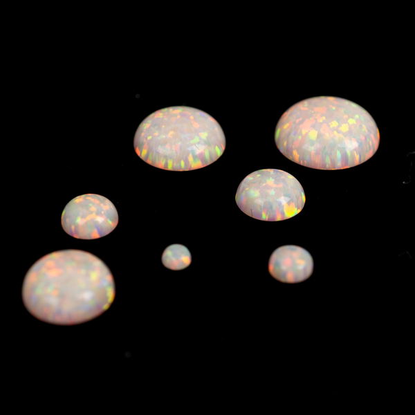 Peach Fuzz Opal Round Cabochon