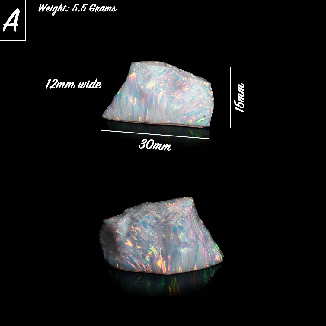 Pearl White Synthetic Astral Opal - Lab-Created Polymer Impregnated Opal | The Opal Dealer
