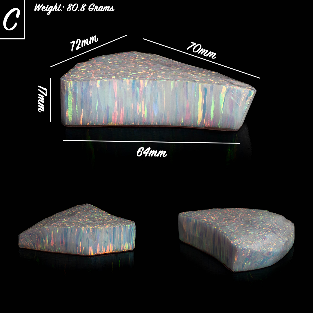 Pearl White Synthetic Astral Opal - Lab-Created Polymer Impregnated Opal | The Opal Dealer