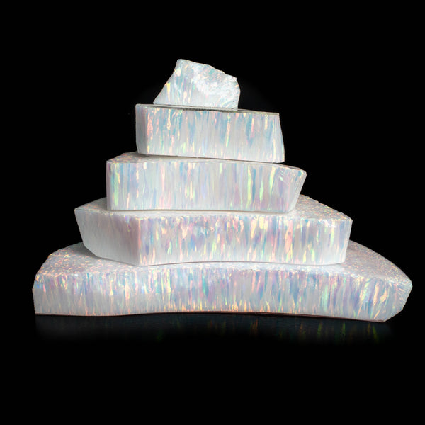 Pearl White Synthetic Astral Opal - Lab-Created Polymer Impregnated Opal | The Opal Dealer