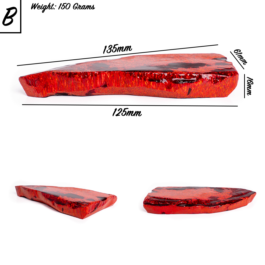 Ruby Red Synthetic Astral Opal - Lab-Created Polymer Impregnated Opal | The Opal Dealer