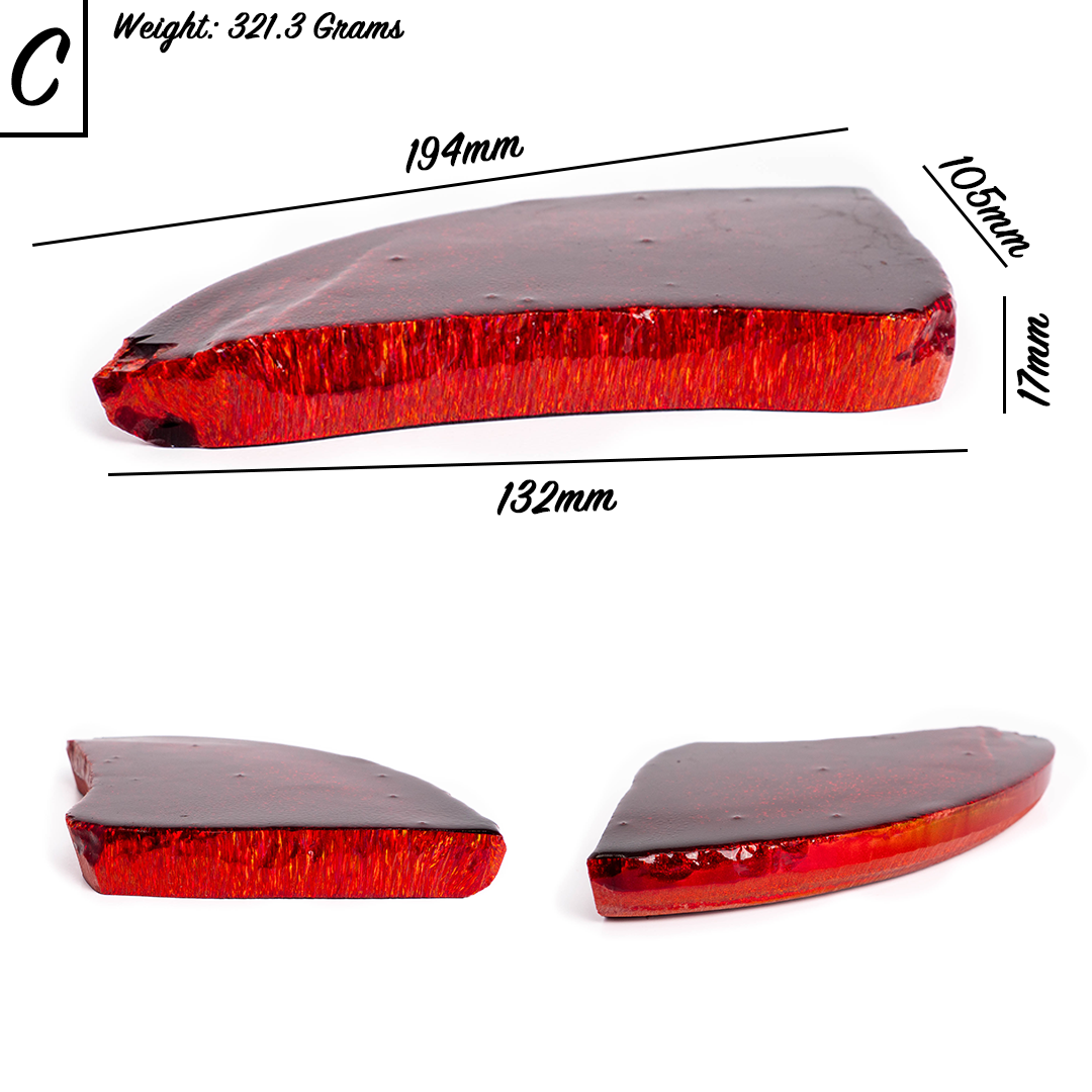 Ruby Red Synthetic Astral Opal - Lab-Created Polymer Impregnated Opal | The Opal Dealer
