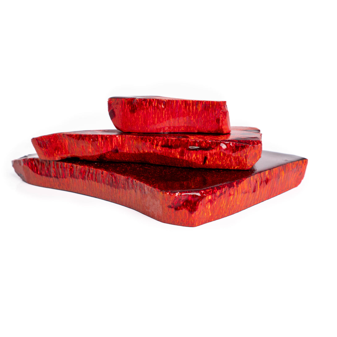 Ruby Red Synthetic Astral Opal - Lab-Created Polymer Impregnated Opal | The Opal Dealer
