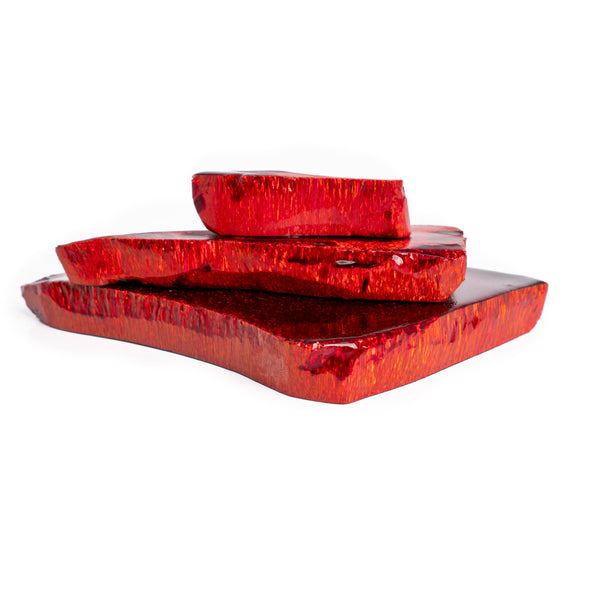 Ruby Red Synthetic Astral Opal - Lab-Created Polymer Impregnated Opal | The Opal Dealer